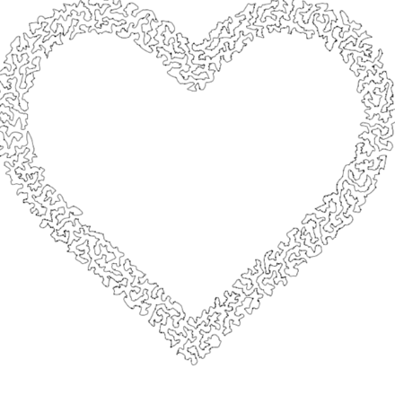 SVG File with a title Heart Single Path Plot