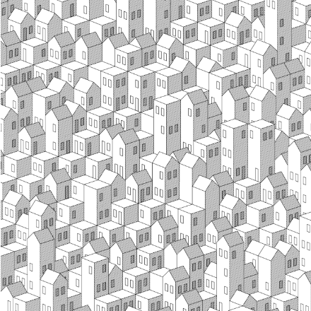 SVG File with a title Cubic cityscape #1