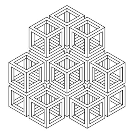 SVG File with a title Stacked Cube Frames