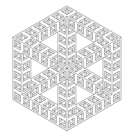 SVG File with a title Impossible Cube