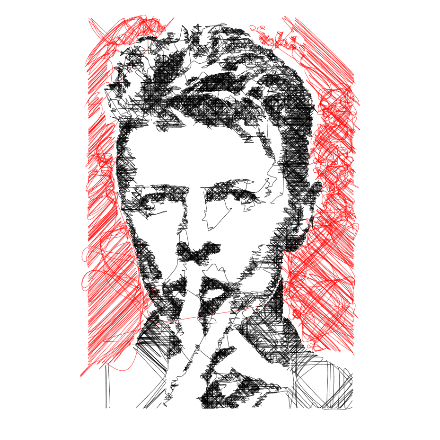 SVG File with a title David Bowie