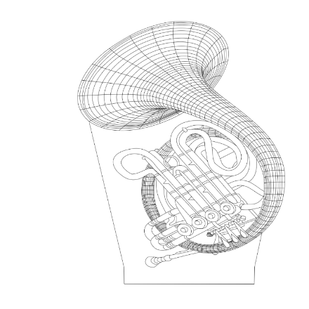 SVG File with a title trompeta en ilusion 3D