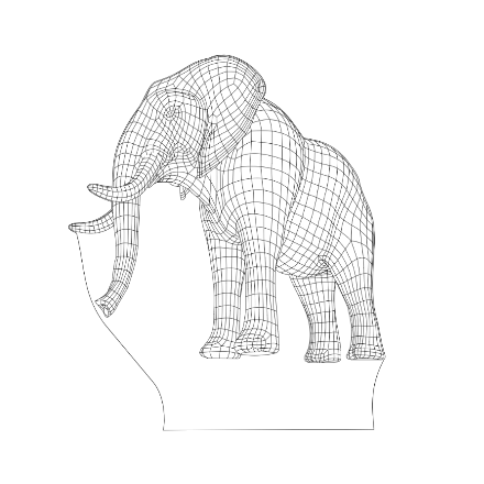 SVG File with a title elefante en ilusion 3D