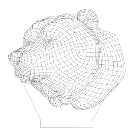 SVG File with a title  bear in 3D illusion