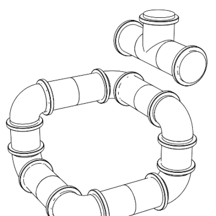 SVG File with a title 3D pipes