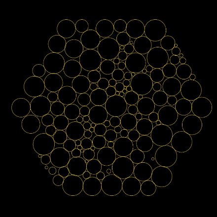 SVG File with a title Genuary Day 16 - Circles only