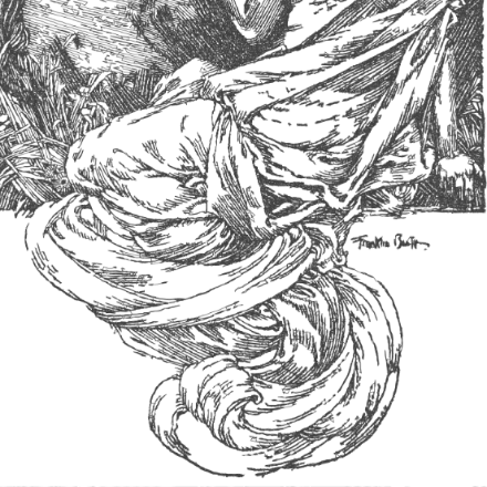 SVG File with a title Franklin Booth - Figure 3 "Glimpses of Munich Life" - 1908