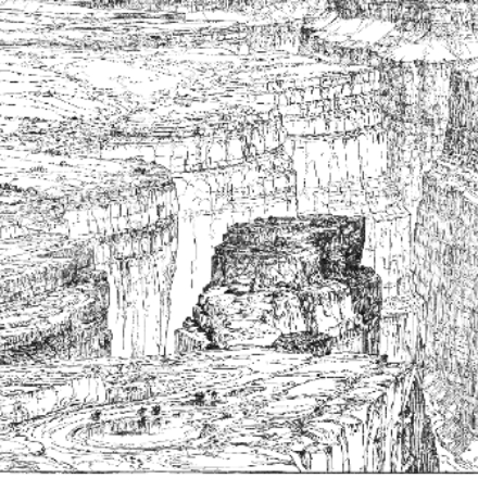 SVG File with a title Grand Canyon, foot of the Toroweap looking East.