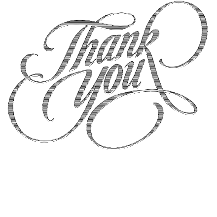 SVG File with a title Thank You (text) Relief