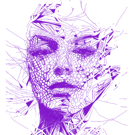 SVG File with a title Glitching Face